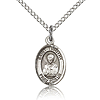 Sterling Silver 1/2in St Timothy Charm & 18in Chain