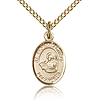 Gold Filled 1/2in St Thomas Aquinas Charm & 18in Chain