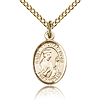 Gold Filled 1/2in St Thomas More Charm & 18in Chain