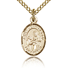 Gold Filled 1/2in St John of God Charm & 18in Chain