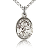 Sterling Silver 1/2in St John of God Charm & 18in Chain