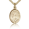 Gold Filled 1/2in St Leo the Great Charm & 18in Chain