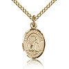 Gold Filled 1/2in St Valentine Charm & 18in Chain