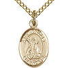 Gold Filled 1/2in St Bridget Charm & 18in Chain