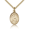 Gold Filled 1/2in St Walburga Charm & 18in Chain