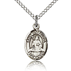 Sterling Silver 1/2in St Walburga Charm & 18in Chain