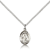 Sterling Silver 1/2in St Agnes Charm & 18in Chain