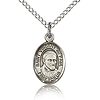 Sterling Silver 1/2in St Vincent de Paul Charm & 18in Chain