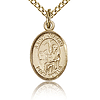 Gold Filled 1/2in St Jerome Charm & 18in Chain