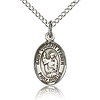 Sterling Silver 1/2in St Vincent Ferrer Charm & 18in Chain