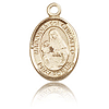 14kt Yellow Gold 1/2in St Madonna Del Ghisallo Charm