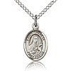 Sterling Silver 1/2in St Therese of Lisieux Charm & 18in Chain
