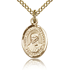 Gold Filled 1/2in St Ignatius Charm & 18in Chain
