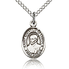 Sterling Silver 1/2in St Ignatius Charm & 18in Chain