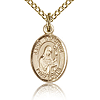 Gold Filled 1/2in St Gertrude Charm & 18in Chain