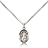 Sterling Silver 1/2in Lady of Perpetual Help Charm & 18in Chain