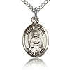 Sterling Silver 1/2in St Lillian Charm & 18in Chain