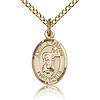 Gold Filled 1/2in St Stephanie Charm & 18in Chain