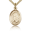 Gold Filled 1/2in St Madeline Charm & 18in Chain