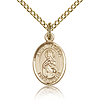 Gold Filled 1/2in St Matilda Charm & 18in Chain