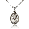 Sterling Silver 1/2in St Zita Charm & 18in Chain