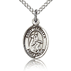 Sterling Silver 1/2in St Isabella Charm & 18in Chain