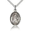 Sterling Silver 1/2in St Isaiah Charm & 18in Chain
