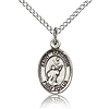 Sterling Silver 1/2in St Tarcisius Charm & 18in Chain