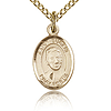 Gold Filled 1/2in St Eugene Charm & 18in Chain