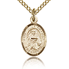Gold Filled 1/2in St Julia Billiart Charm & 18in Chain