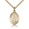 Gold Filled 1/2in St Perpetua Charm & 18in Chain