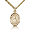 Gold Filled 1/2in St Wenceslaus Charm & 18in Chain
