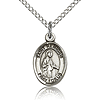 Sterling Silver 1/2in St Remigius of Remis Charm & 18in Chain