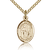 Gold Filled 1/2in St Susanna Charm & 18in Chain