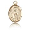 14kt Yellow Gold 1/2in St Deborah Medal