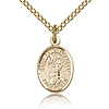 Gold Filled 1/2in St Peter Nolasco Charm & 18in Chain