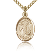 Gold Filled 1/2in St Fiacre Charm & 18in Chain