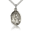 Sterling Silver 1/2in St Joseph of Arimathea Charm & 18in Chain