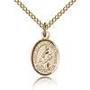 Gold Filled 1/2in St Thomas of Villanova Charm & 18in Chain
