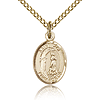Gold Filled 1/2in St Zoe of Rome Charm & 18in Chain