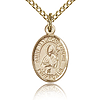 Gold Filled 1/2in St Malachy O'More Charm & 18in Chain