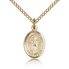 Gold Filled 1/2in St Christina Charm & 18in Chain