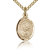 Gold Filled 1/2in St Gianna Charm & 18in Chain