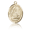 14kt Yellow Gold 1/2in St Edburga Medal