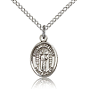 Sterling Silver 1/2in St Matthias Charm & 18in Chain