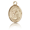 14kt Yellow Gold 1/2in St Kenneth Charm