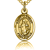 Gold Filled 1/2in St Clement Charm & 18in Chain