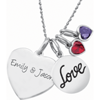 Sterling Silver Sweet Love Charm Necklace