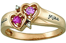 Amour Promise Ring in Gold