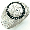  Sterling Silver U.S. Marine Corps Insignia Ring